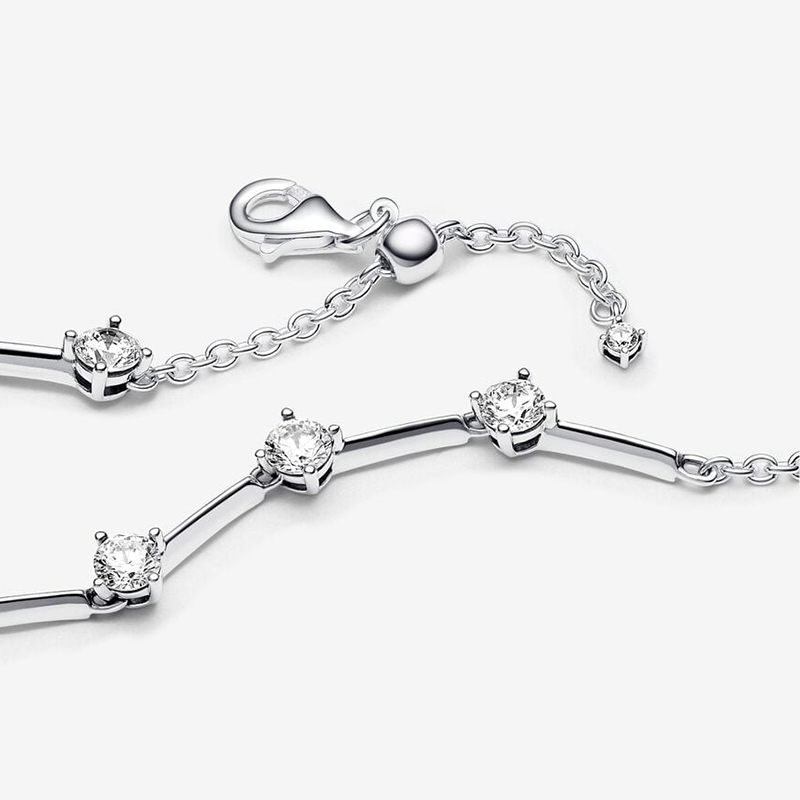Pandora Sparkling Pavé Bars Tennis Bracelet Charm 925 Sterling Silver  Gift bag