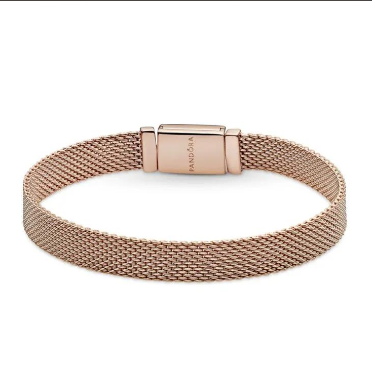 Pandora Reflexions Long Clasp Pavé Bracelet Rose Gold  with pouch