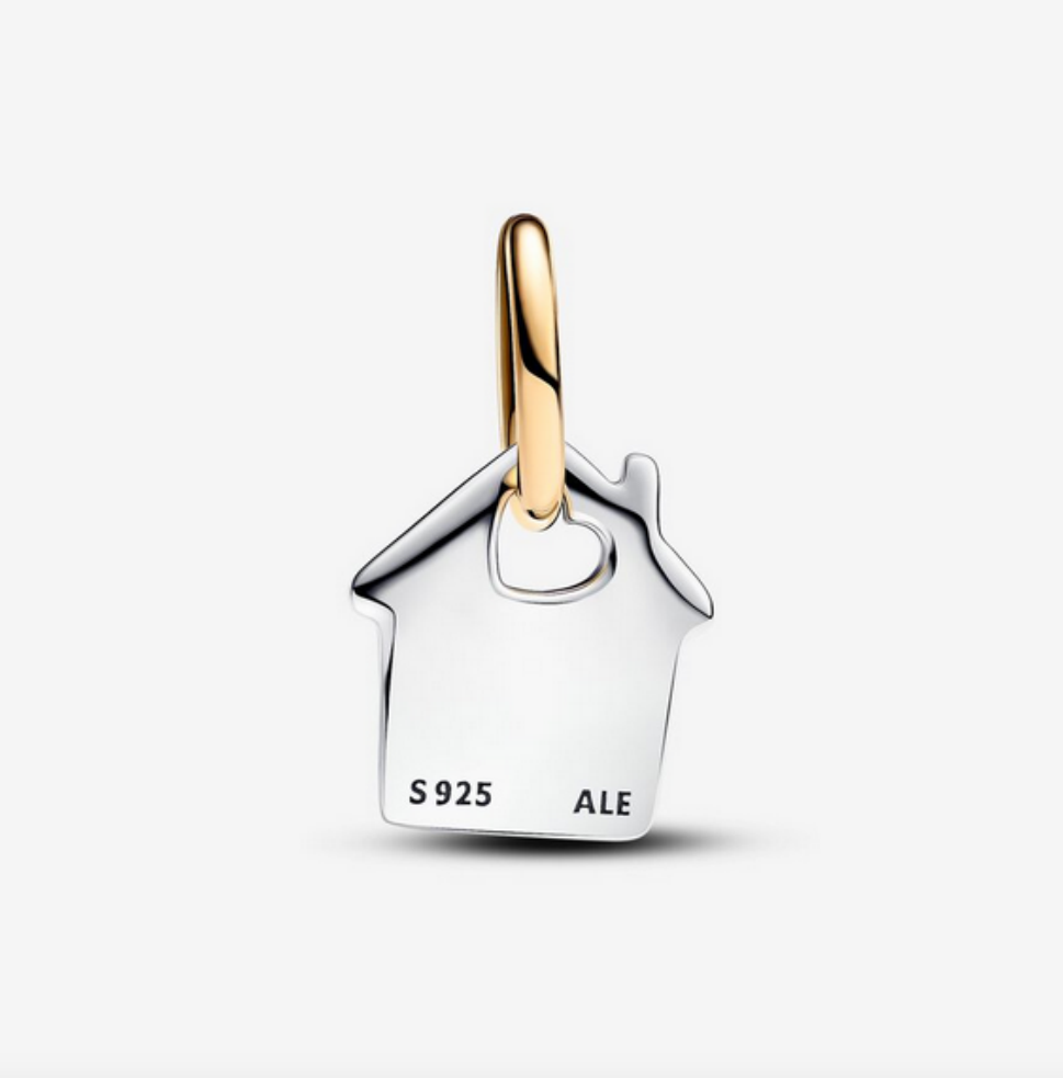 Pandora Two-tone Grandma's House Dangle Charm  Sterling silver