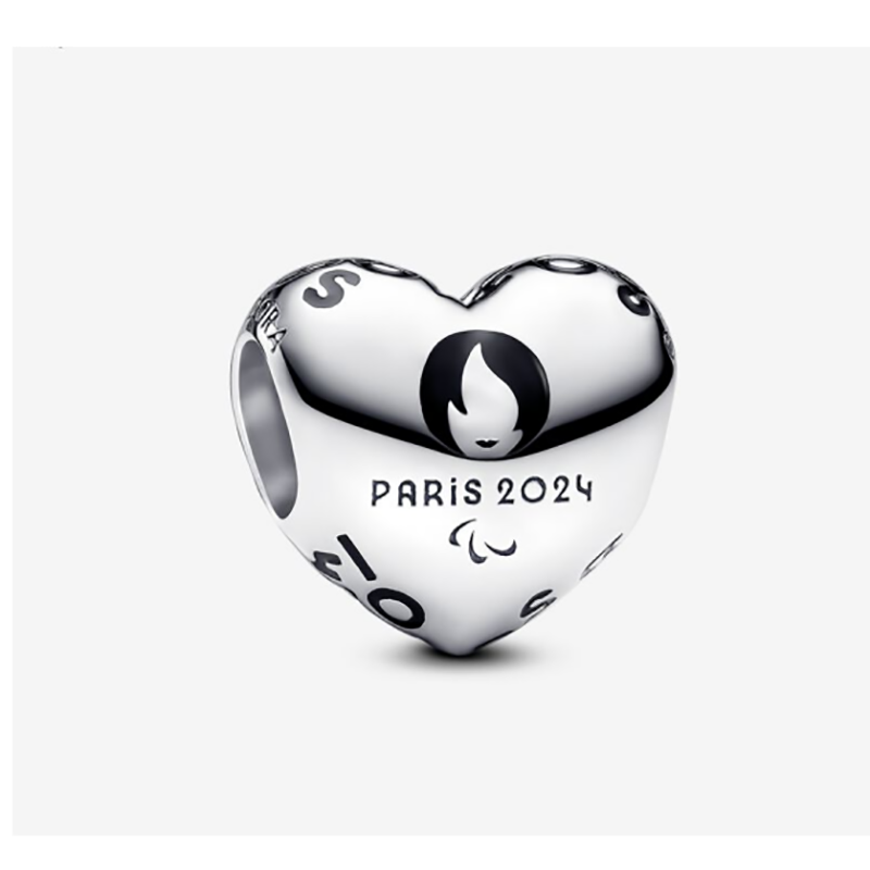 Pandora  Heart Charm Paris 2024 Paralympic Games Sterling silver