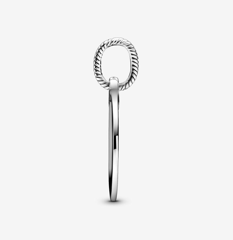 PANDORA Round Tag Pendant Charm Sterling Silver Gift Bag