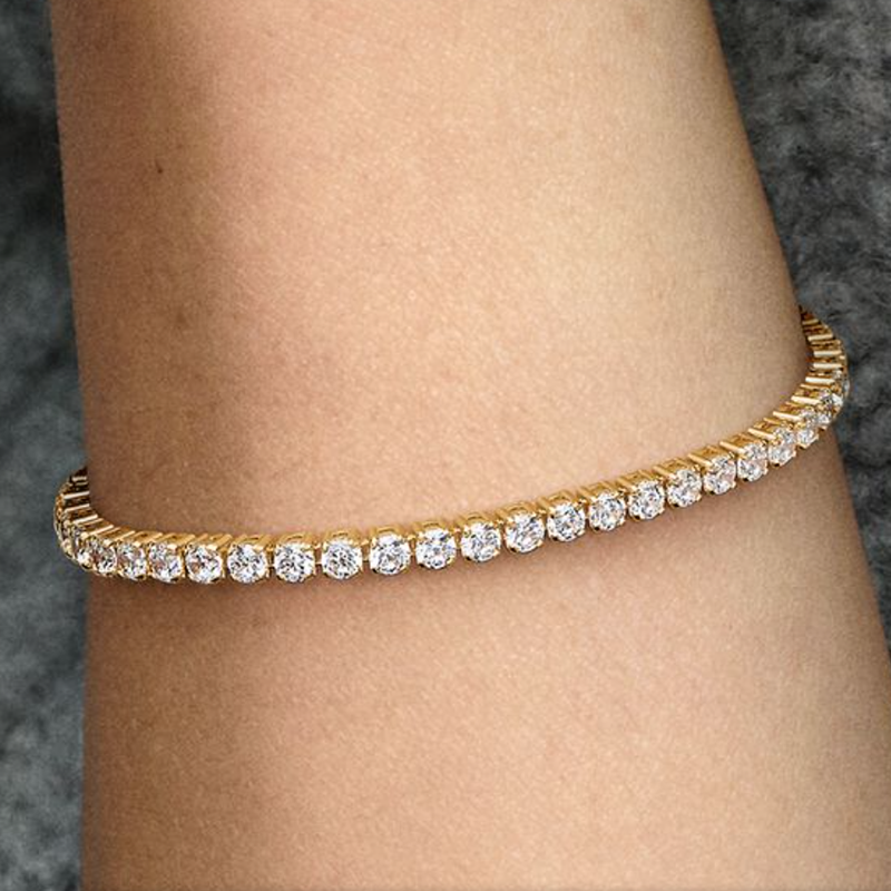 Pandora Sparkling Tennis Gold Bracelet