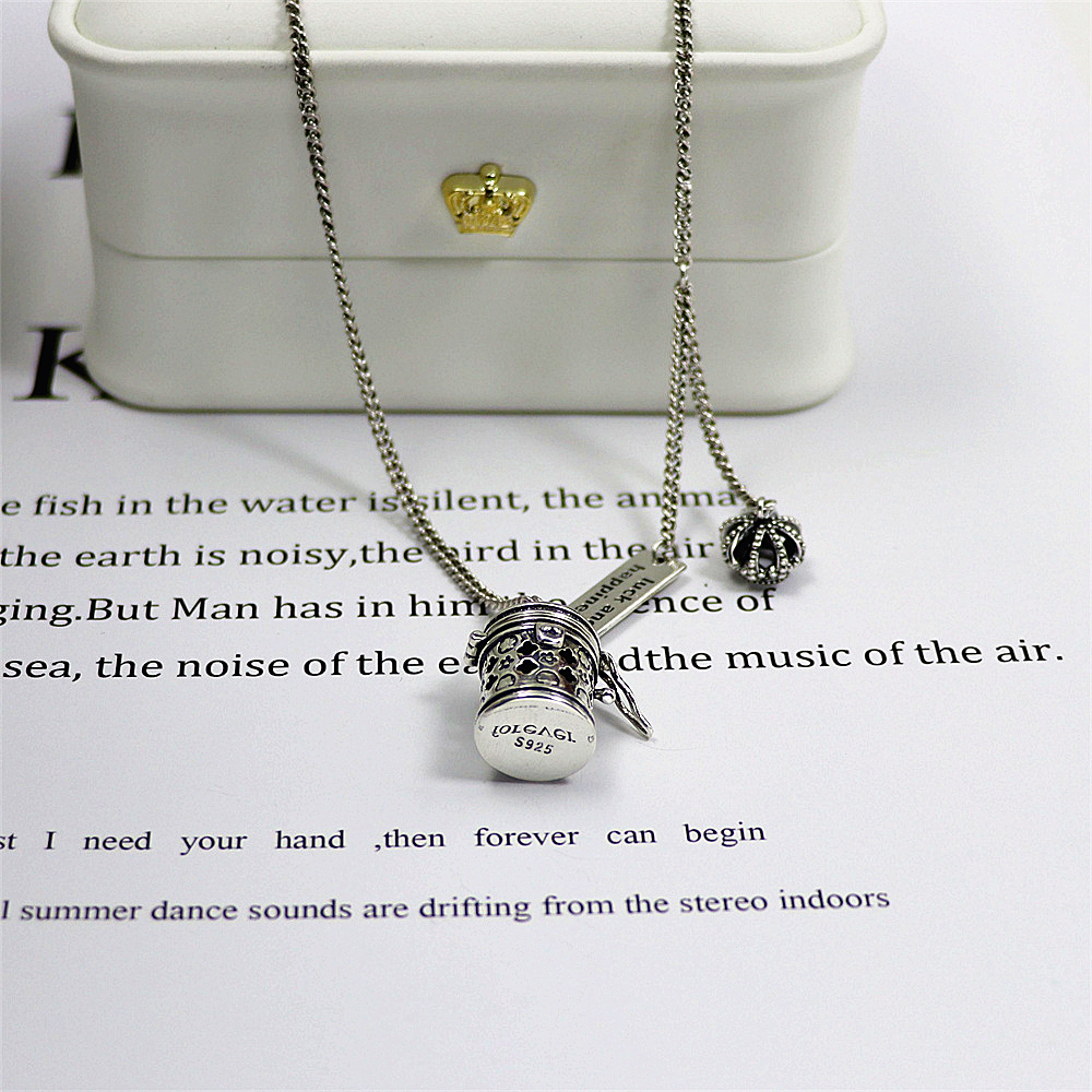 Sterling Silver Cylinder Pendant Necklace, Openable Box with Floral Filigree Print, Unique Secret Locket S925 Chain