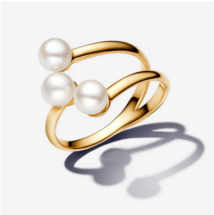 Pandora Treated Freshwater Cultured Pearl Open Ring Gift Bag