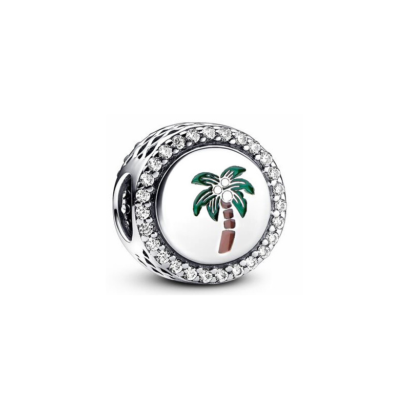 PANDORA Charm Palm Tree Engravable Charm Sterling Silver