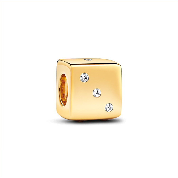 Pandora Gold Lucky Dice Charm gift bag
