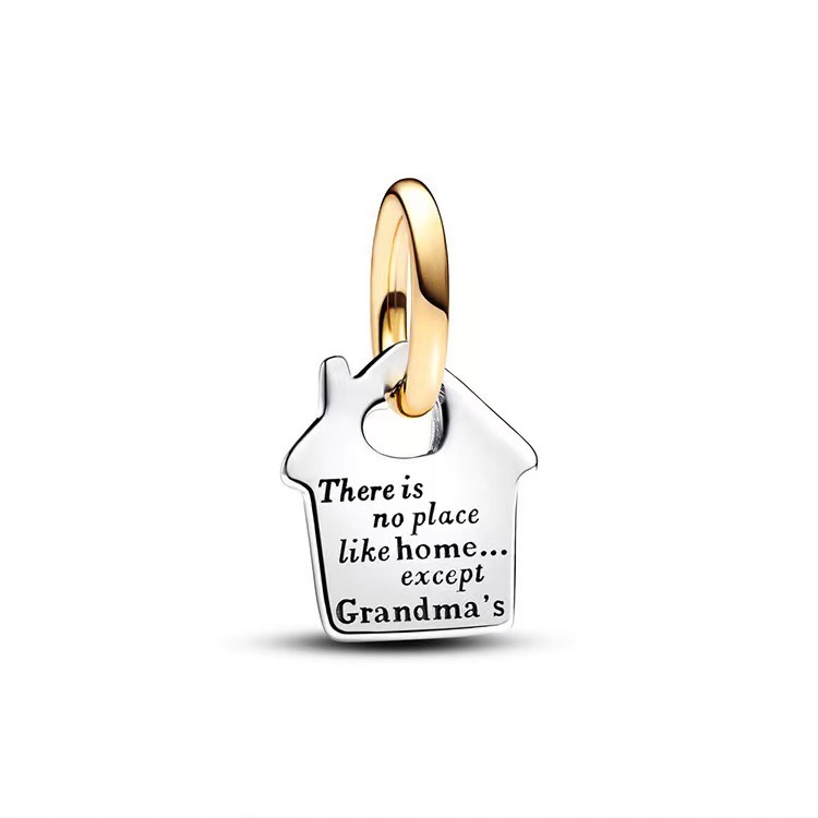 Pandora Two-tone Grandma's House Dangle Charm  Sterling silver