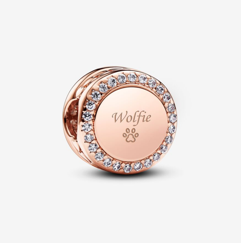 PANDORA  Sparkling Button Charm Gift Bag