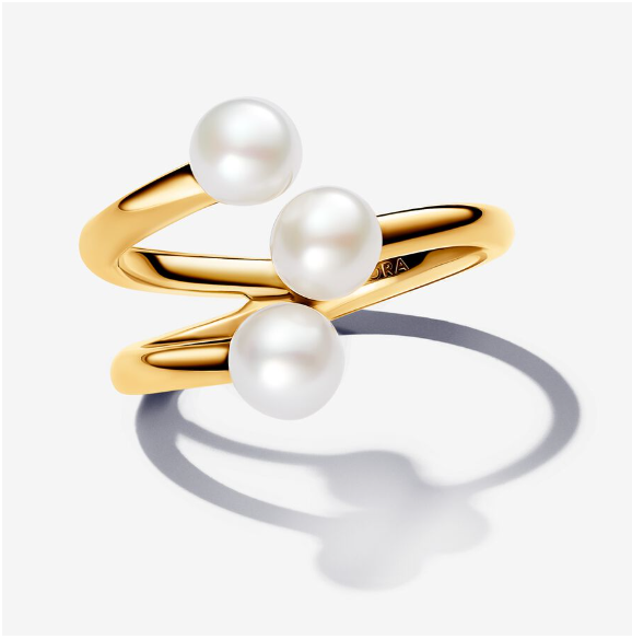 Pandora Treated Freshwater Cultured Pearl Open Ring Gift Bag