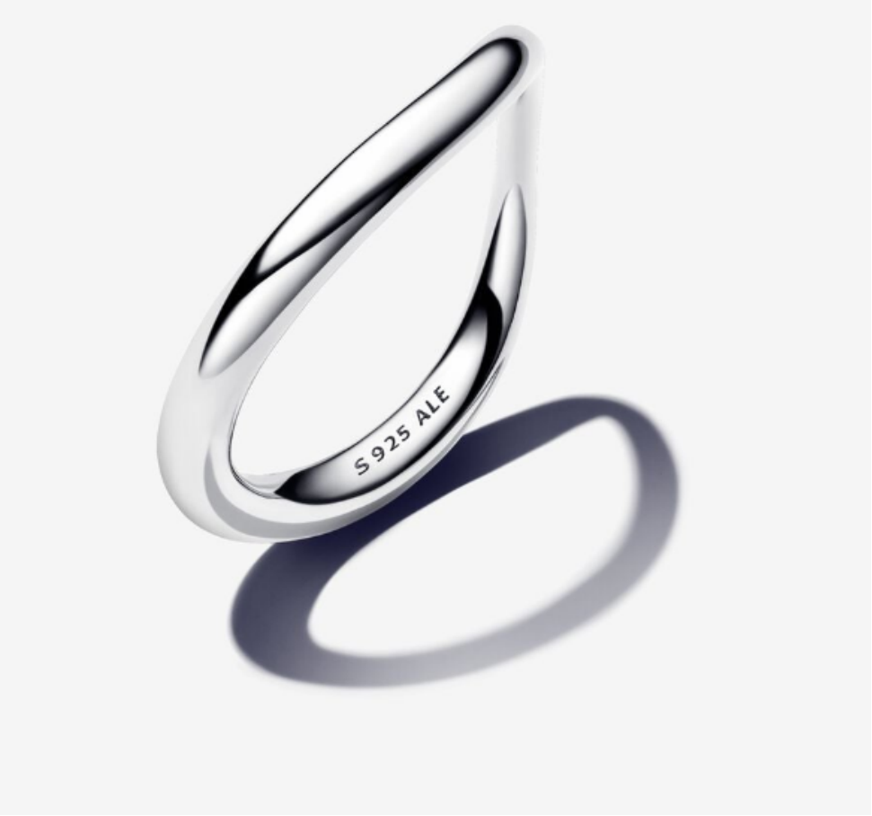 PANDORA ESSENCE  Organically Shaped Band Ring set
