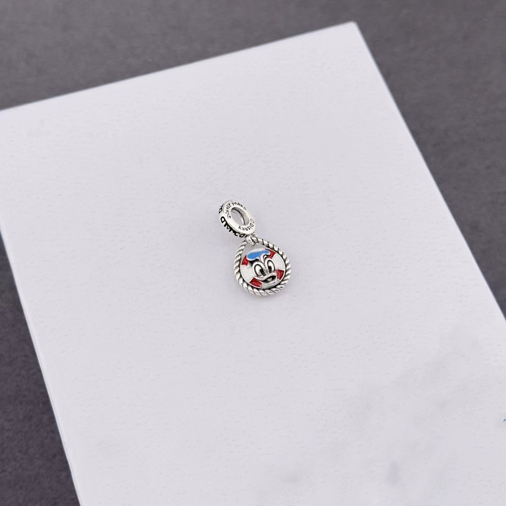 PARKS PANDORA CHARM DONALD DUCK LIFE PERSERVER DANGLE Sterling silver