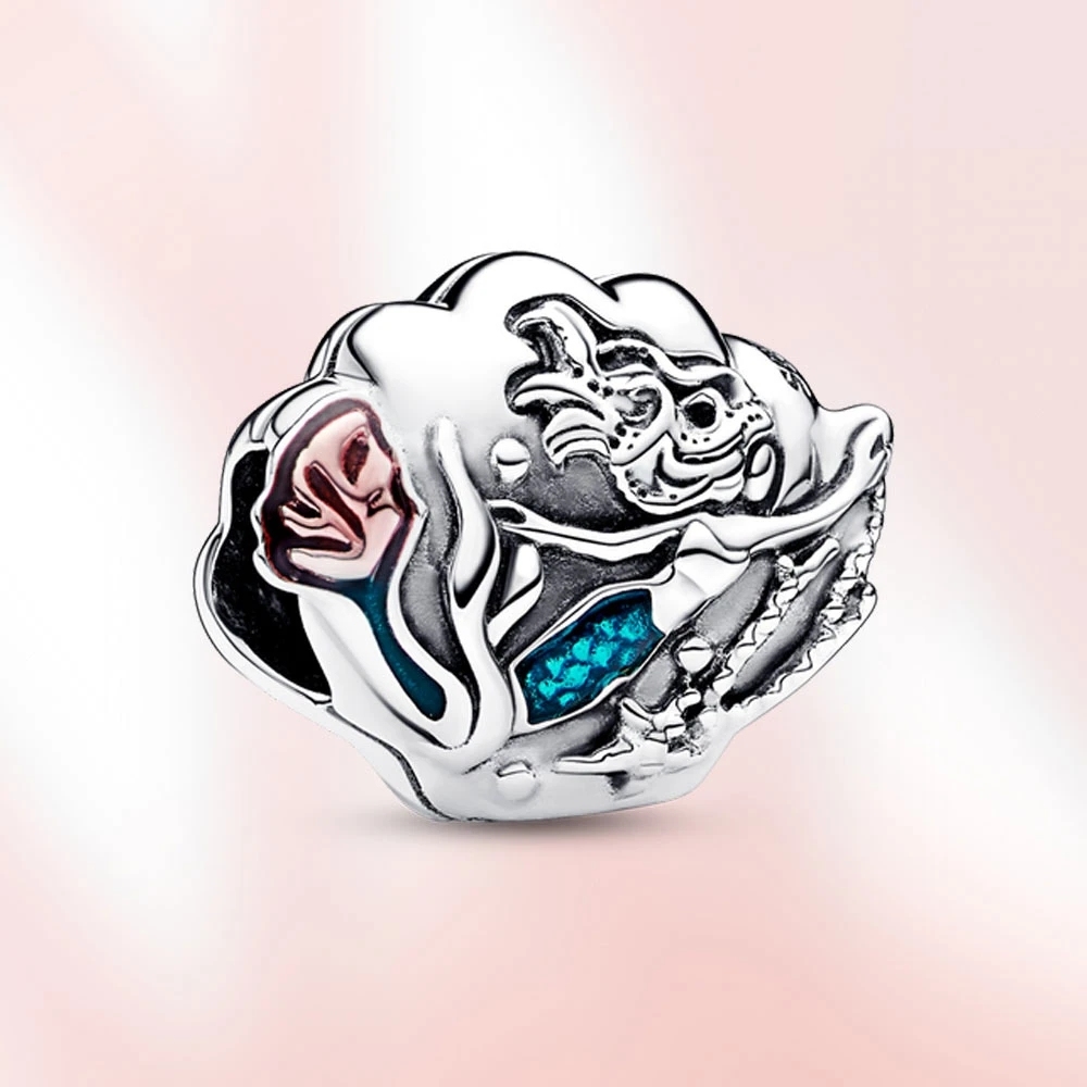 ALE Pandora The Little Mermaid Seashell clip Charm S925 Sterling Silver