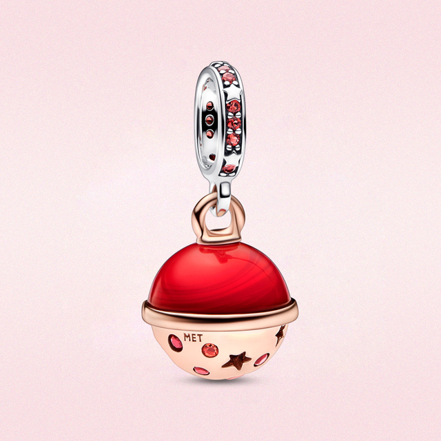 Pandora Two-tone Sparkle Mars Murano Glaze Charm pendant