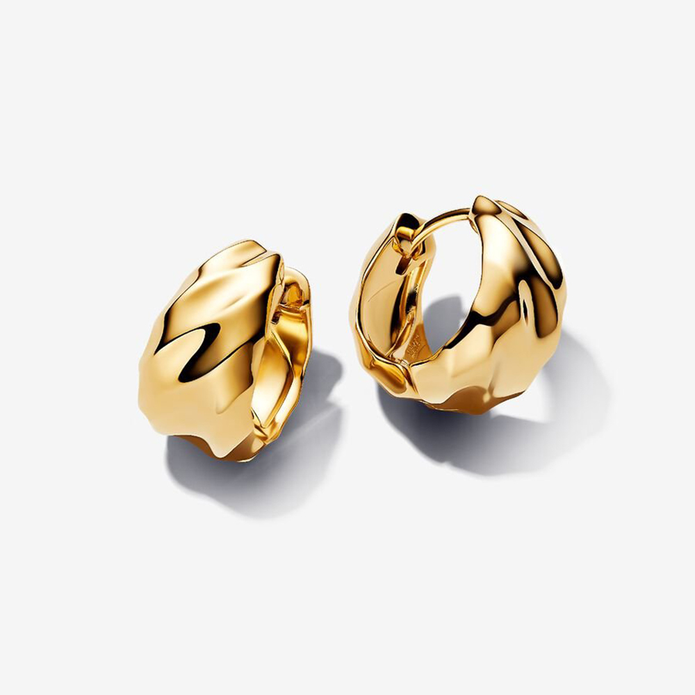 Pandora Rippled Hoop Earrings