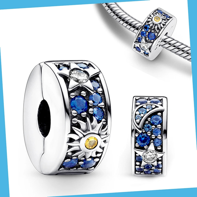 Pandora Celestial Sun, Star & Moon Clip Charm 925 Silver