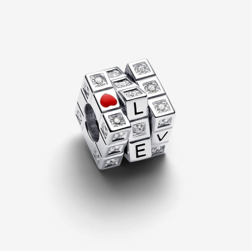 Pandora Sterling Silver Moveable Toy Cube Charm