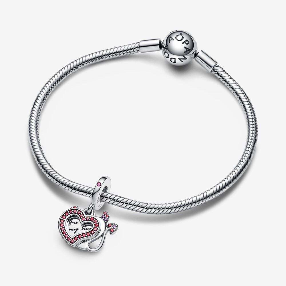 pandora Devil Heart Double Dangle Charm