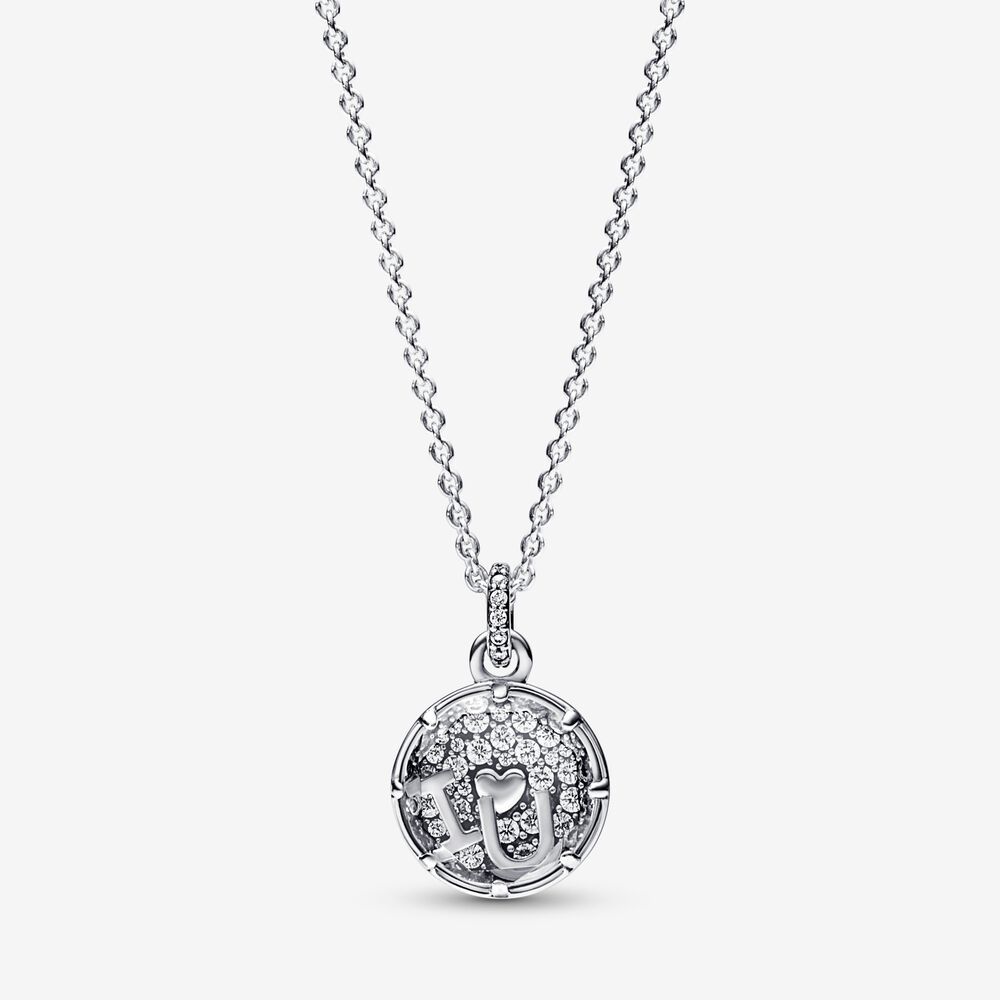 Pandora Sparkling Love Message Pendant Necklace -50cm