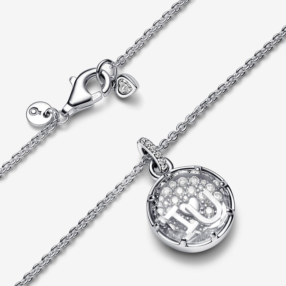 Pandora Sparkling Love Message Pendant Necklace -50cm