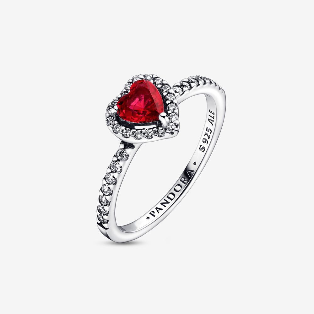 ale s925  pandora elevated red heart ring