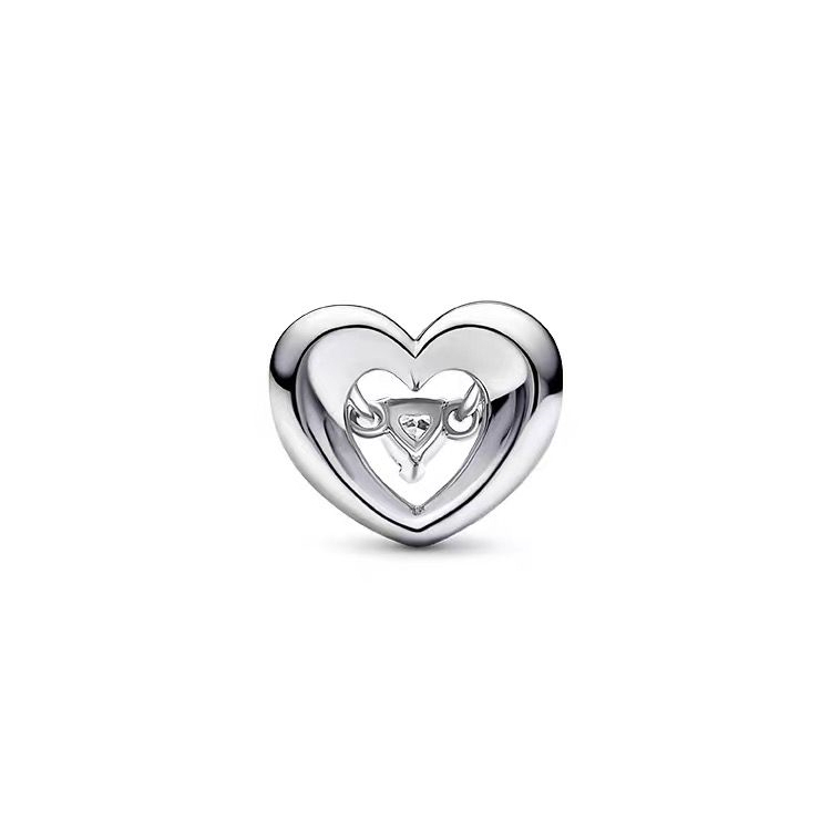 ale s925 silver  pandora radiant heart & floating stone charm