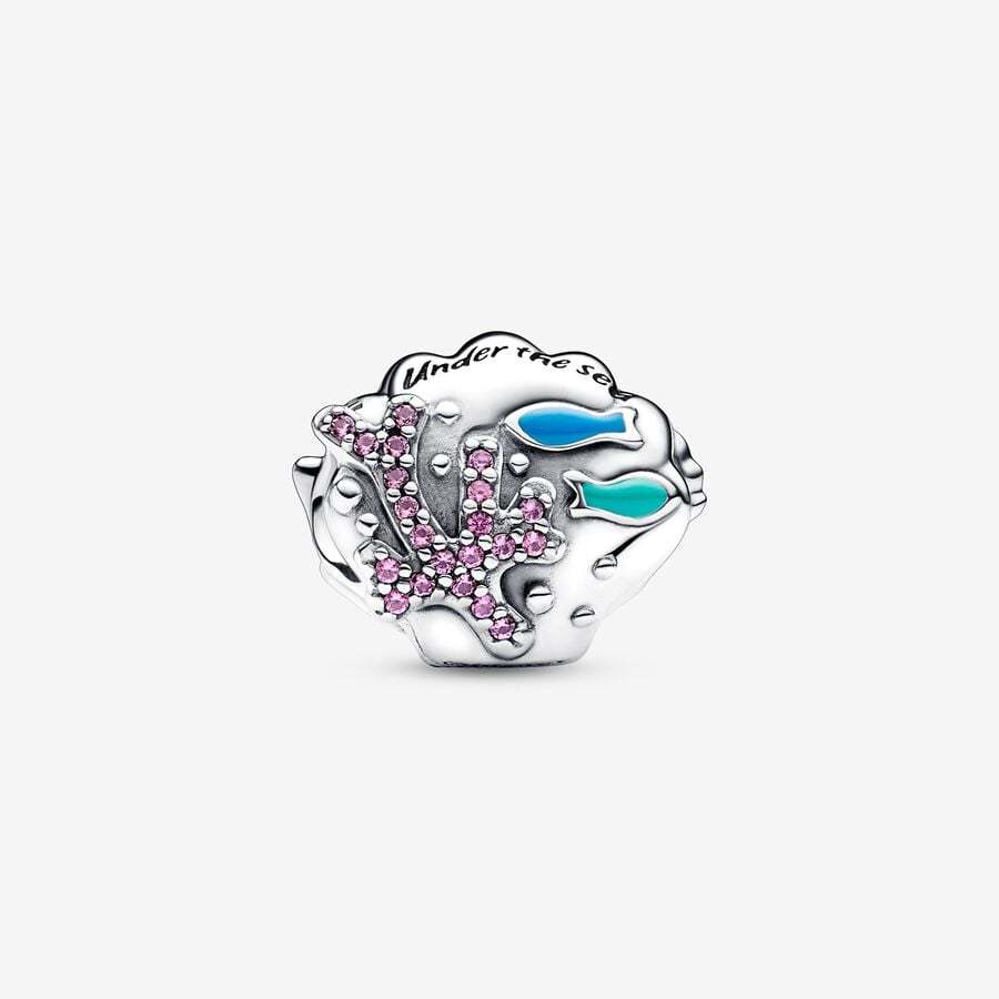 ALE Pandora The Little Mermaid Seashell clip Charm S925 Sterling Silver