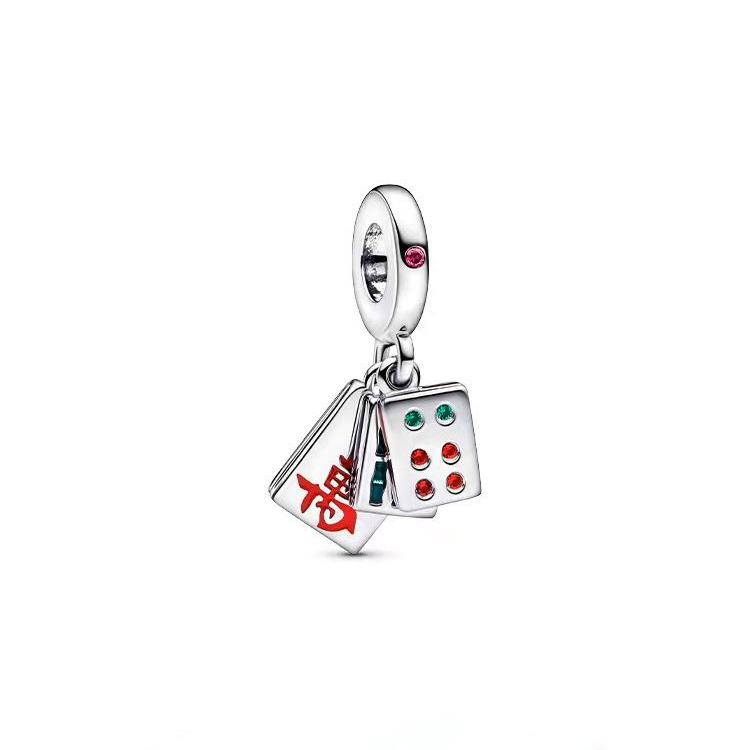 ale s925  pandora mahjong 6 cylinder pendant