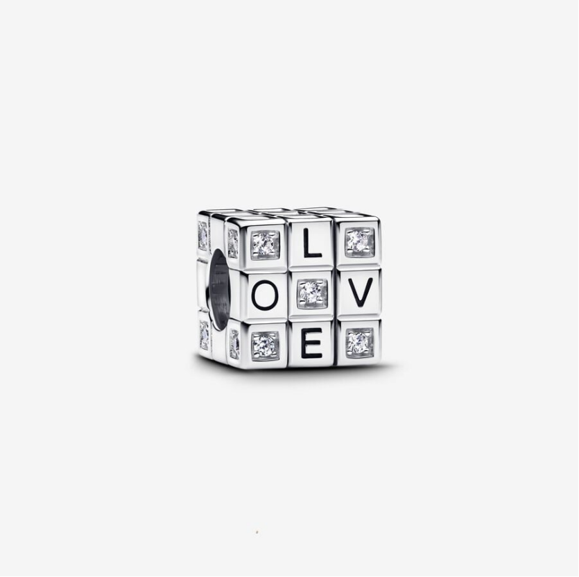 Pandora Sterling Silver Moveable Toy Cube Charm