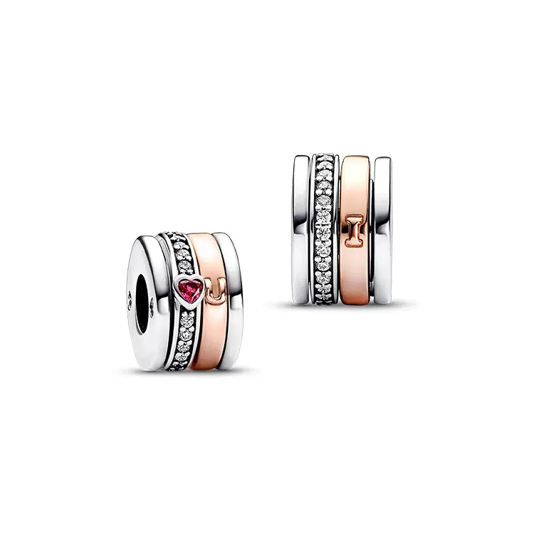 Pandora Whisper Cone Crosstalk 925 Silver Charm Necklace set -45cm