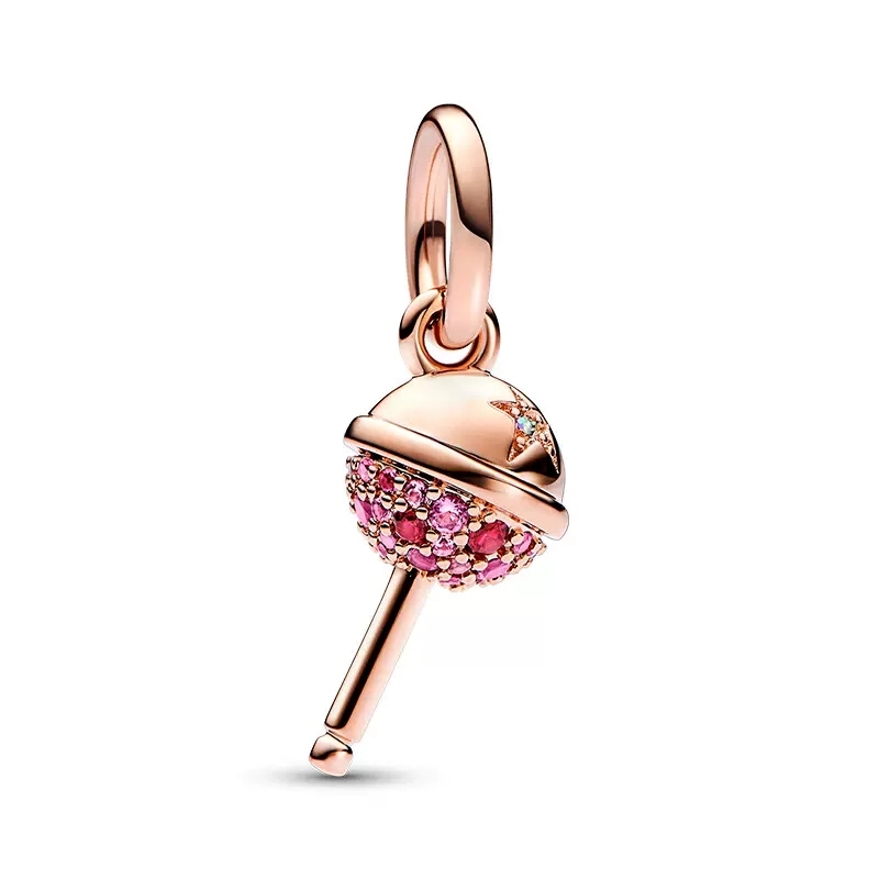 Pandora Sparkling Candy Lollipop Dangle Charm Necklace set -45