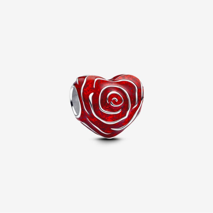 Pandora Sterling Silver Rose Heart Charm