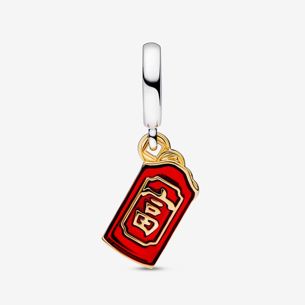 ale s925  pandora red envelopes bulging pendant
