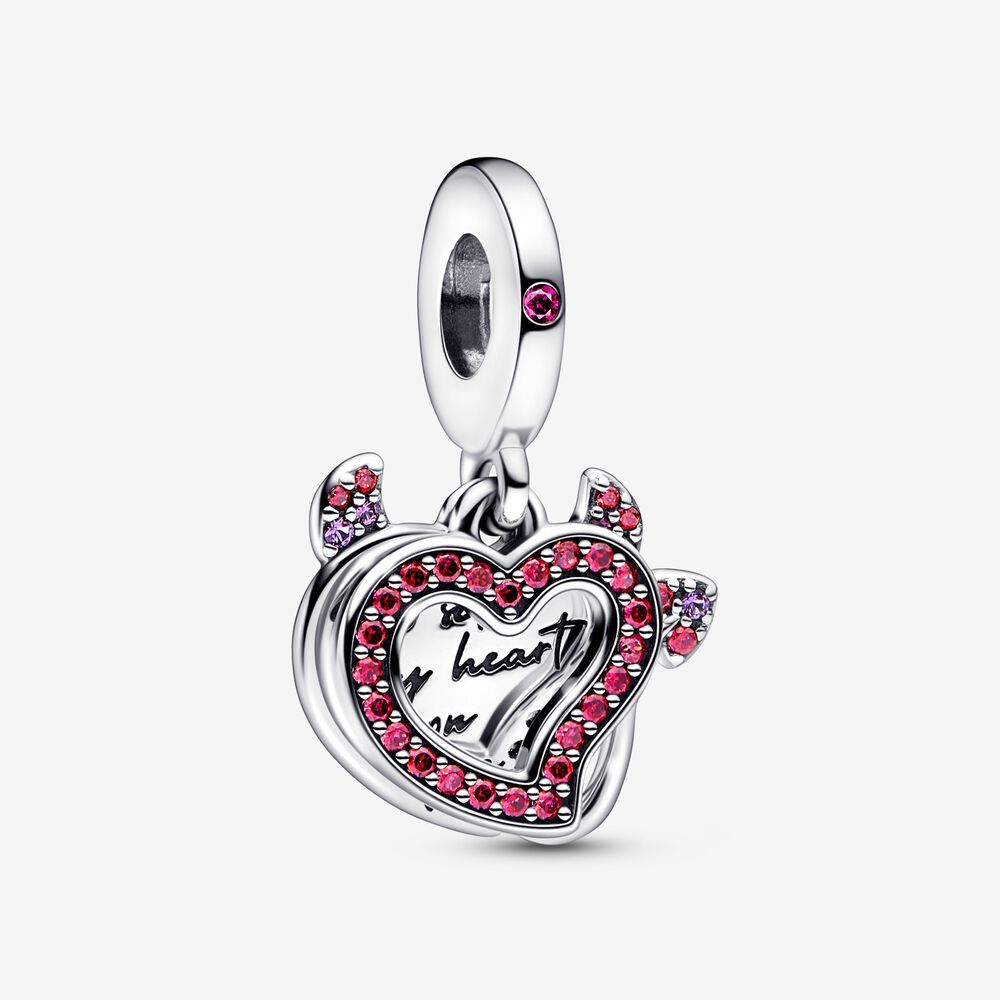 pandora Devil Heart Double Dangle Charm