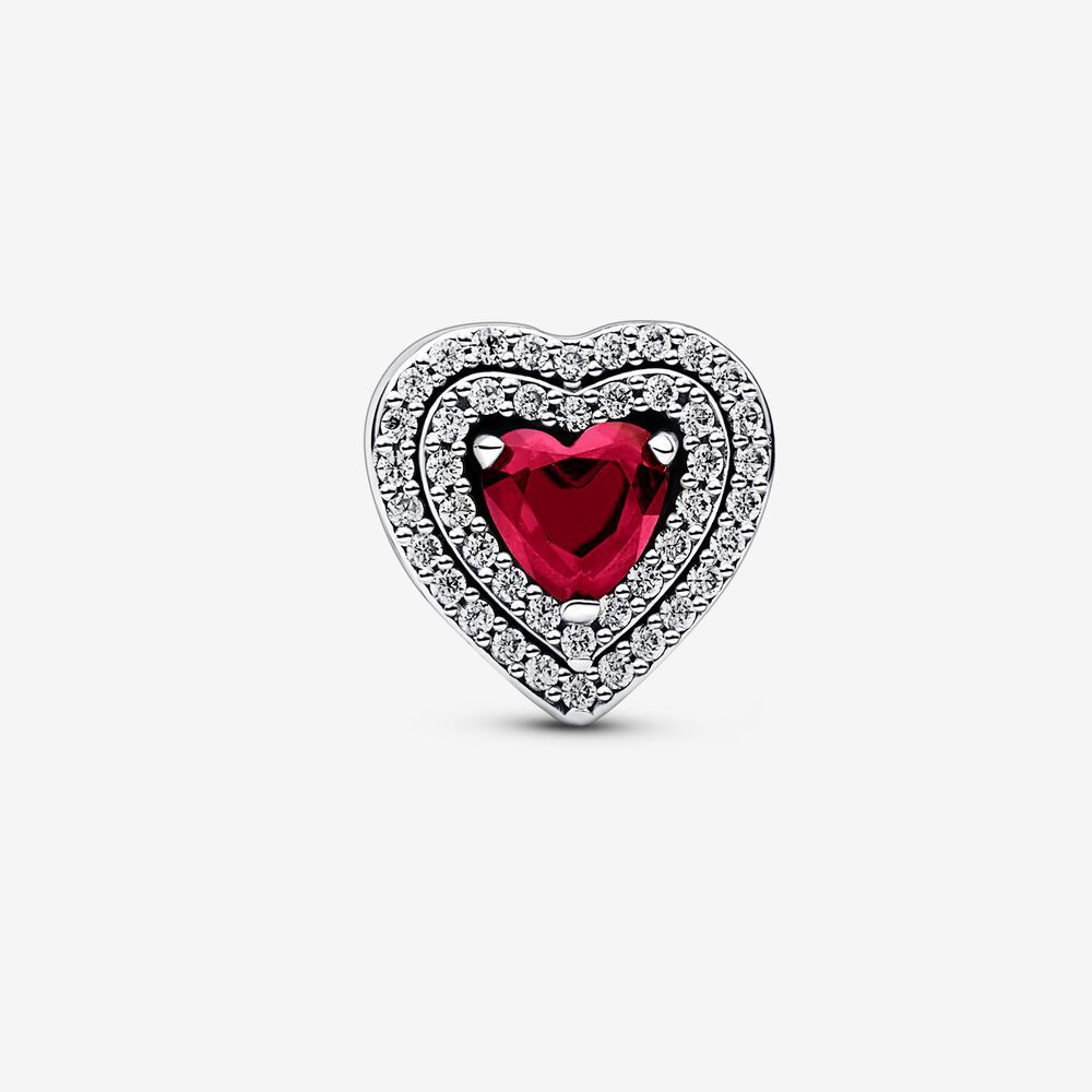 pandora sparkling levelled heart charm
