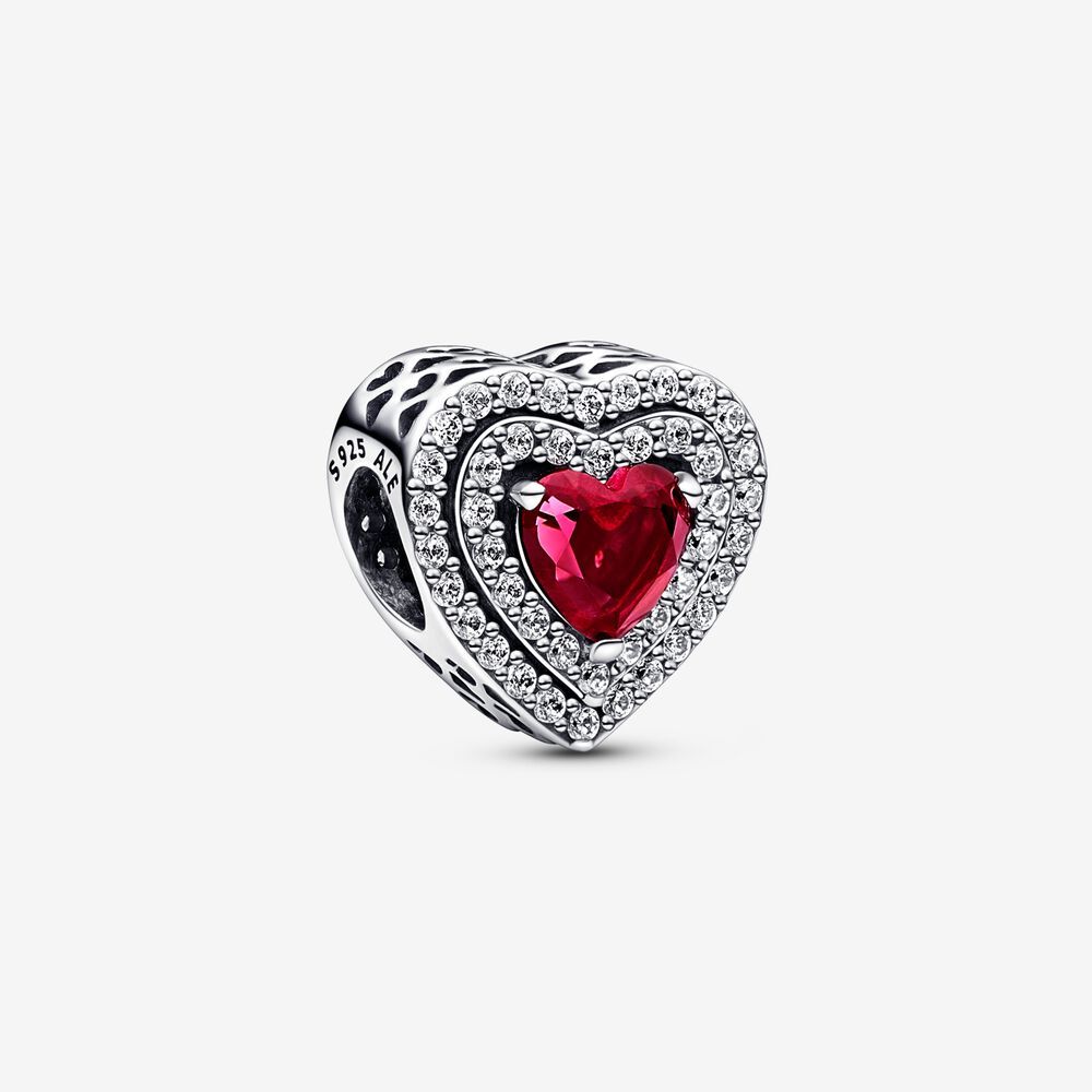 pandora sparkling levelled heart charm