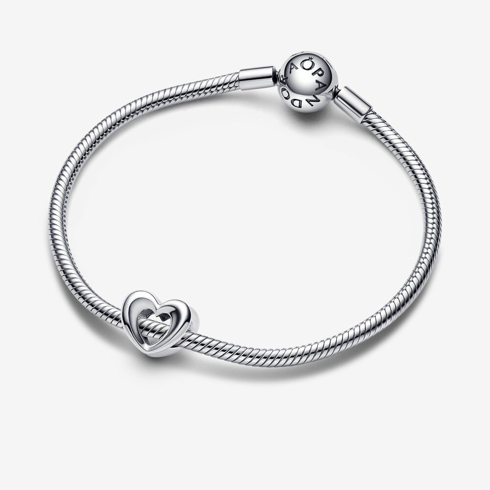 s925  pandora radiant open heart charm