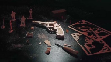 Revolver & Scatter with Rubber Band Bullet