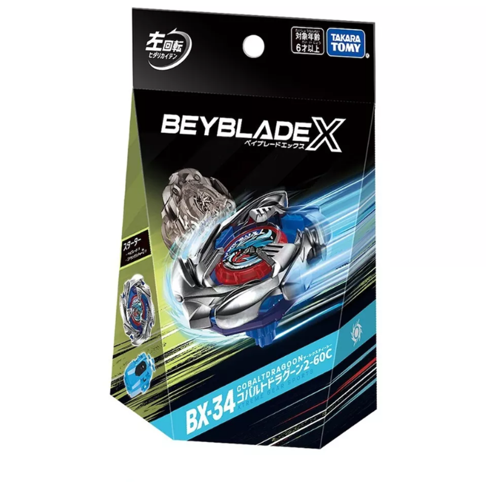 Takara Tomy Beyblade X BX-34 Cobalt Dragoon 2-60C Starter Set