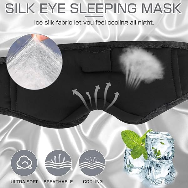 Auriculares para dormir, máscara para dormir 3D con Bluetooth, máscara para dormir con música inalámbrica, auriculares para dormir para quienes duermen de lado