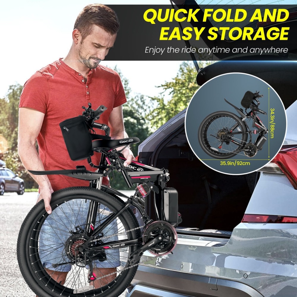 🔥 Bici Eléctrica Montaña PLEGABLE 500W - Autonomía 50km - ¡Envío Gratis!