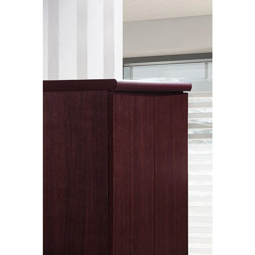 2 Door Wardrobe with Adjustable/Removable Shelves & Hanging Rod, Mahogany
