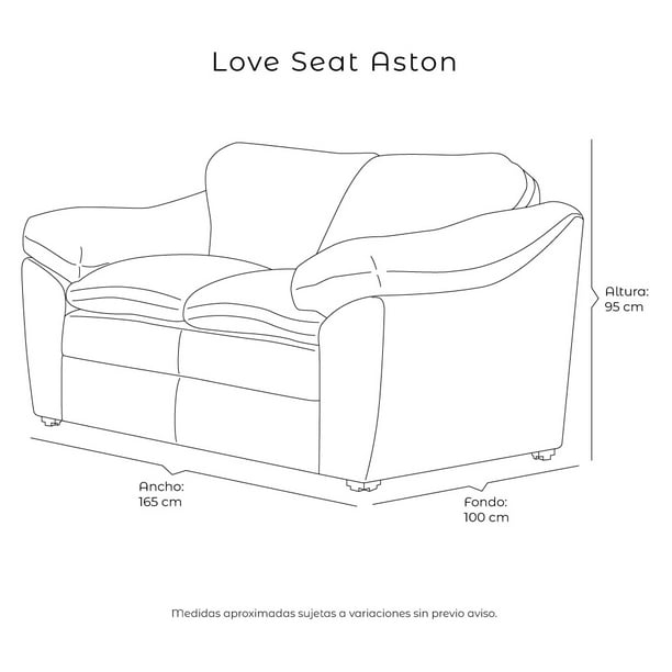 Sala 3-2-1 Aston (Sofá, Love Seat y Sillón) Gris Oscuro