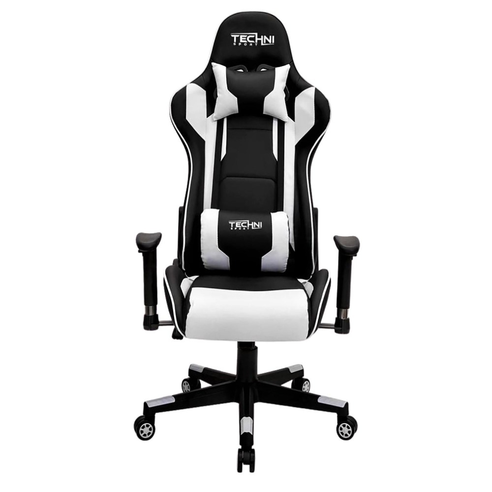 SILLA TECHNISPORT BLANCO GAMER CLASICA SGBL Y ESCRITORIO FIBRA CARBONO