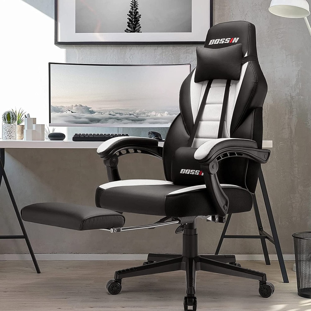🔥 SILLA GAMER PREMIUM Waleaf - Respaldo Alto XL + Reposapiés Ajustable - Soporte Lumbar - ¡Envío Gratis!