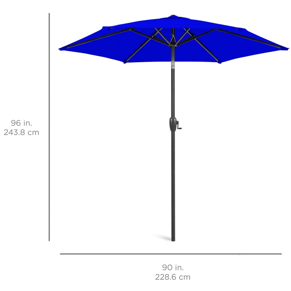 🔥 OFERTA: Sombrilla Exterior 2.3m EXTRA RESISTENTE - Sistema Inclinación con 1 Botón + Manivela Suave - Best Choice