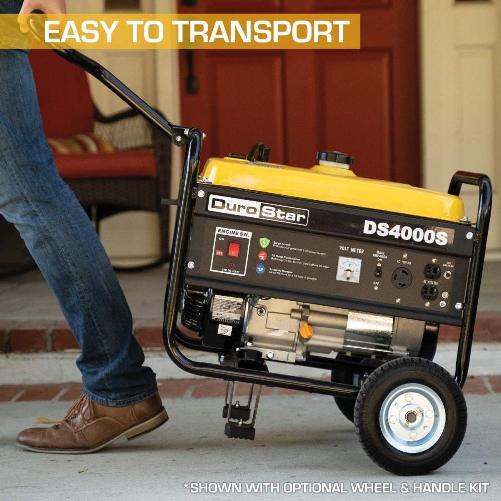 DS10000EH Generador portátil de Doble Combustible, 10000 W, Arranque eléctrico, Respaldo en casa y Listo para RV, Aprobado por 50 Estados, Rojo/Negro