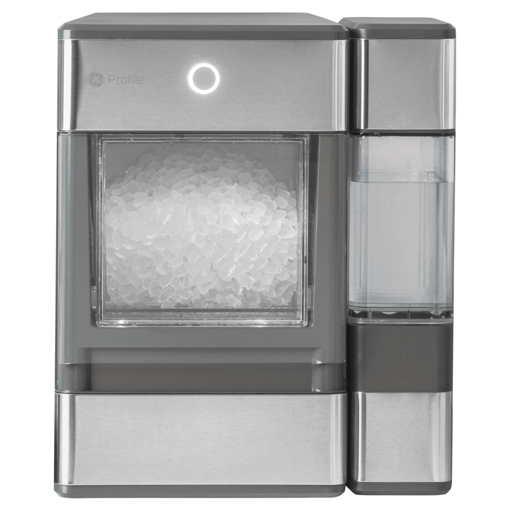 Máquina de hielo en pepitas + tanque lateral, máquina de hielo de mostrador, acero inoxidable, producción diaria de hielo de 24 lb