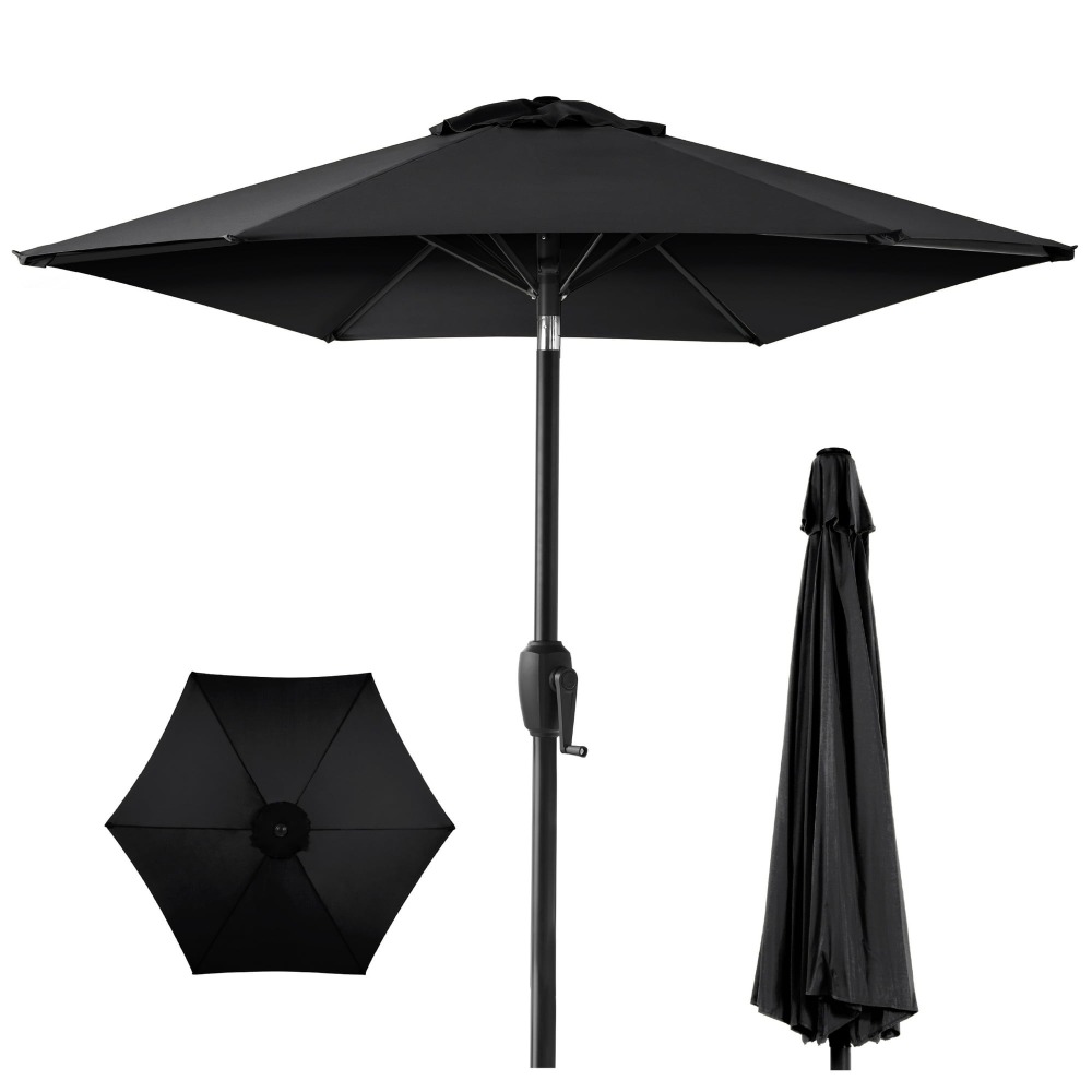 🔥 OFERTA: Sombrilla Exterior 2.3m EXTRA RESISTENTE - Sistema Inclinación con 1 Botón + Manivela Suave - Best Choice