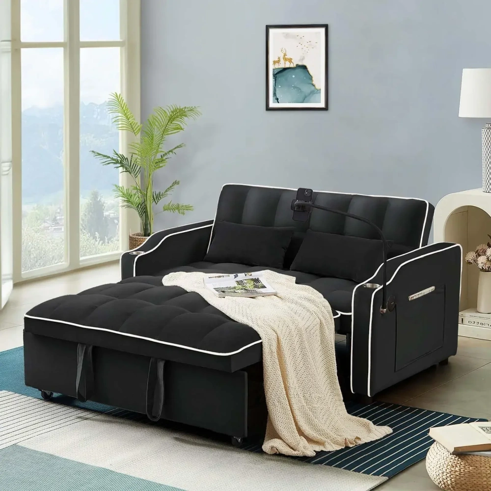 El sofá cama 3 en 1 es compatible con sofás de sala de estar con dos dispositivos de puerto diferentes.