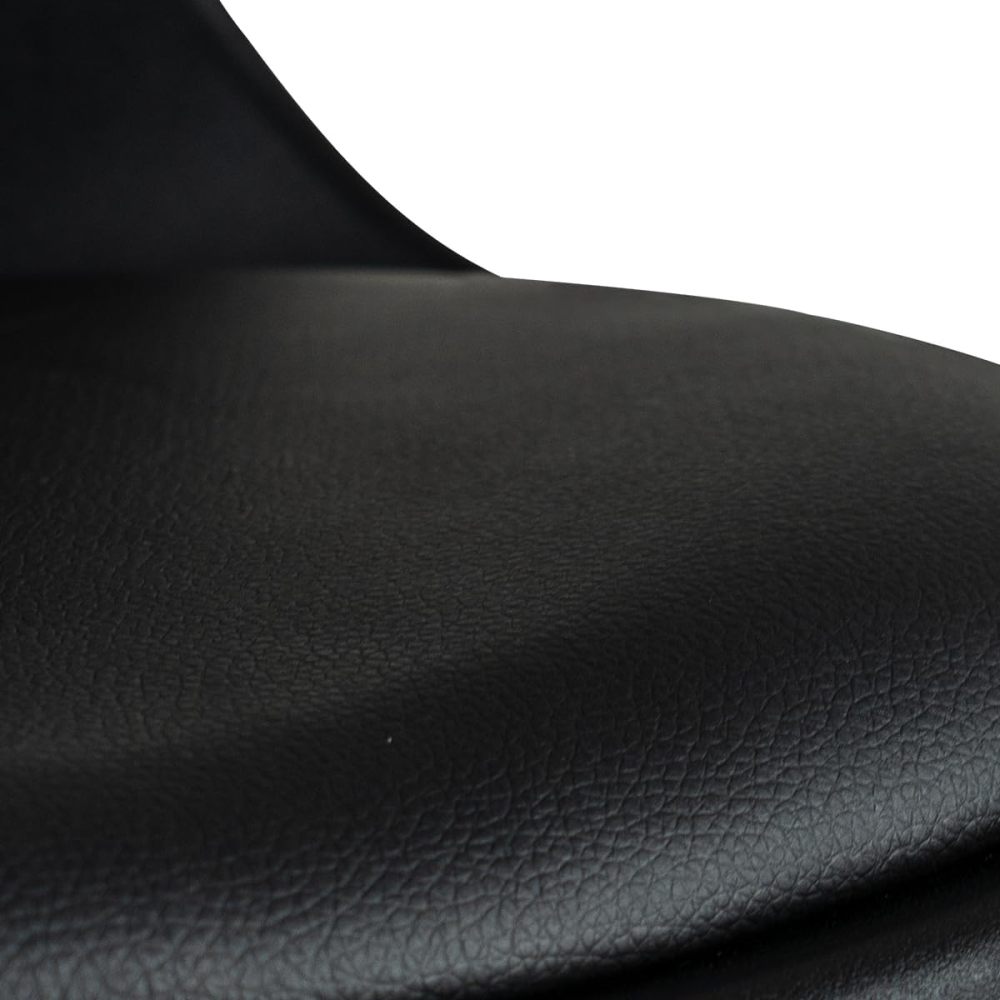 Juego de 4 Sillas para Bar con Reposapiés y Respaldo Medio | Taburetes Giratorios para Barra, Restaurantes, cocinas, con Altura Ajustable, Cómodas y Acolchadas(Negro1)